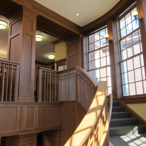 Academic-institutional commercial architectural millwork in university setting